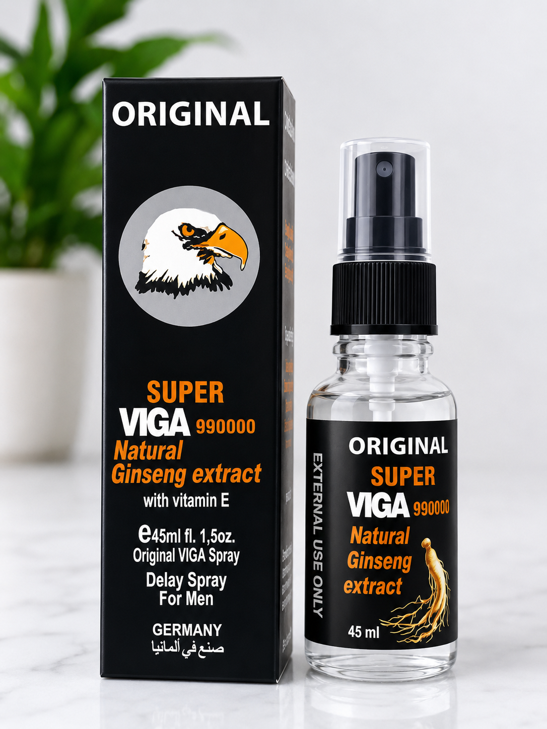 Super VIGA 990000 Original Delay Spray - 45ml (Ginseng & Vitamin E)